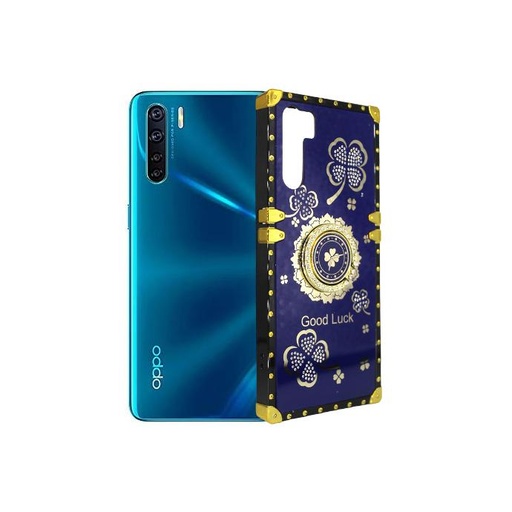 [PO60BOF15-1-12] Oppo F15/Reno 3 LV Ladies Fancy Strip Back Case (Purple)