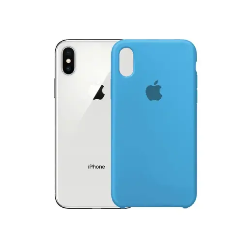 [PO23BIP8X-1-16] Iphone X/XS Original Official Soft Silky Case (Sky Blue)