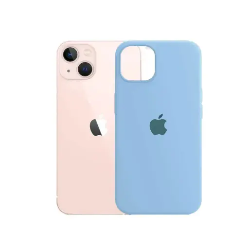 [PO23BIP13-1-16] Iphone 13 Original Official Soft Silky Case (Sky Blue)