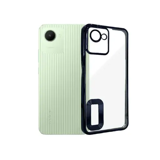 [PO29BORELMEC30-8-2] Oppo Realme C30 CD Chrome Back Case (Black)
