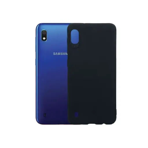 [PO4BSA10-4-2] Samsung A10/M10 Matte Soft Silicone Paper Case (Black)