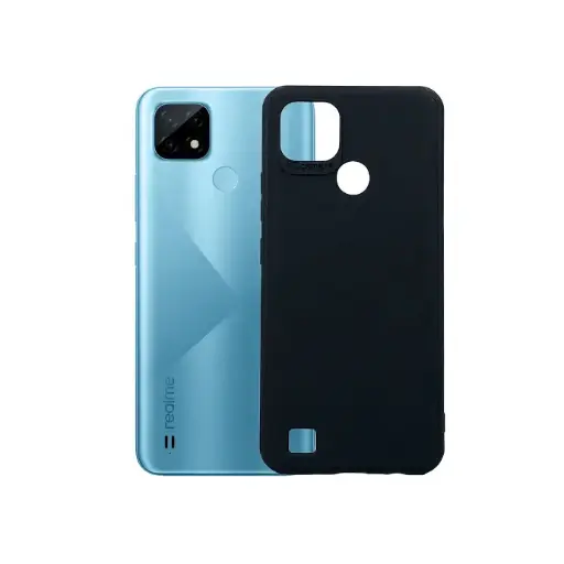 [PO4BORELMEC21-4-2] Oppo Realme C21 Matte Soft Silicone Paper Case (Black)