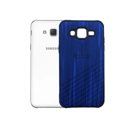 [PO18BSJ5-1-3] Samsung J5 Canary Logo Leather Print Back Case (Blue)
