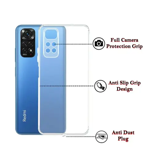 [PO7BMINOT11PR-3] Redmi Note 11 Pro/Note 12 Pro Dust Plug Transparent Back Case