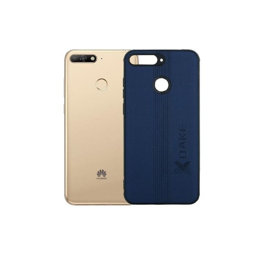 [PO18BHUY6P18-14-17] Huawei Y6 Prime 2018/Honor 7A Dstone Leather Back Case (Navy Blue)