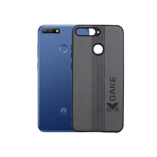 [PO18BHUY6P18-14-9] Huawei Y6 Prime 2018/Honor 7A Dstone Leather Back Case (Grey)