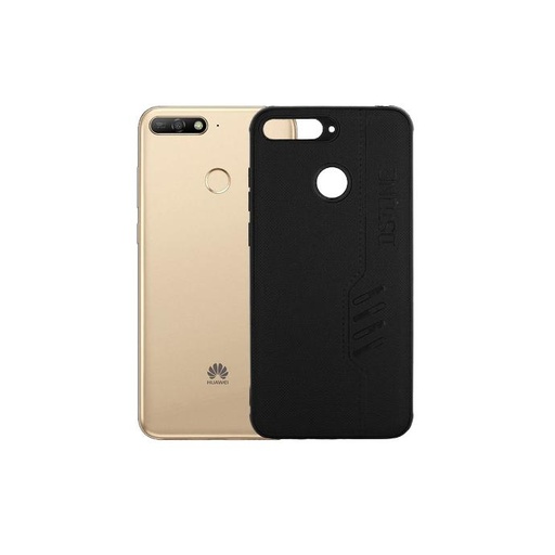 [PO18BHUY6P18-14-2] Huawei Y6 Prime 2018/Honor 7A Dstone Leather Back Case (Black)