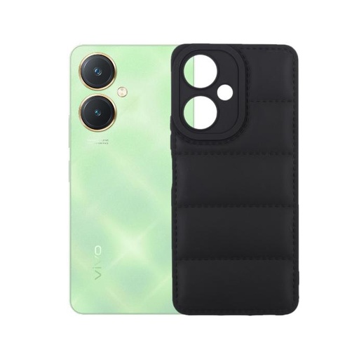 [PO14BViY27-13-2] Vivo Y27 Soft Silicone Puffer Back Cover (Black)