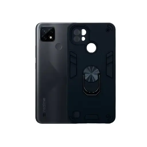 [PO39BORELMEC21-1-2] Oppo Realme C21 Armor Back Case (Black) 