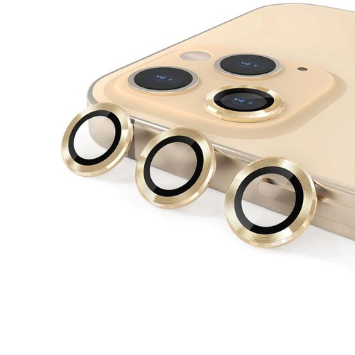 [PL14IP12PMX-3-5] iPhone 12 Pro Max Camera Lens Golden Protector - Elegant Lens Safety