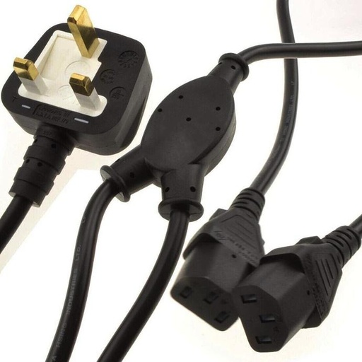 [CPU CABLE-4] PC Monitor Y Type 2 In 1 Power Cable