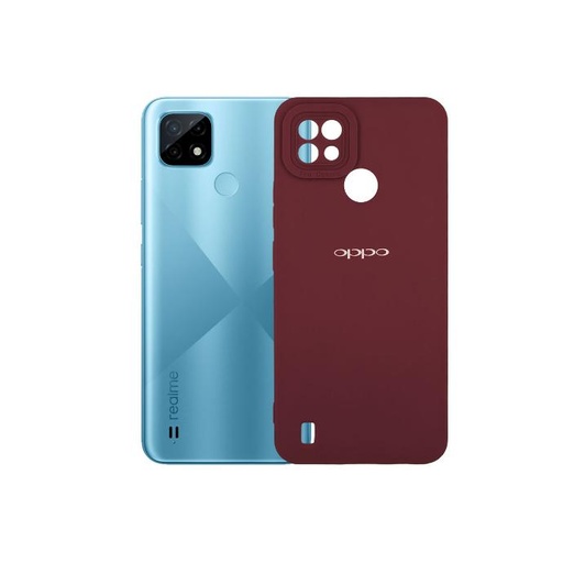 [PO14BORLMC21-8-21] Oppo Realme C21 Soft Silicone Back Case (Maroon)