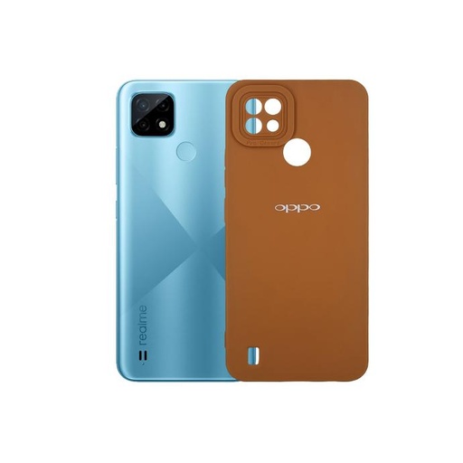 [PO14BORLMC21-8-13] Oppo Realme C21 Soft Silicone Back Case (Brown)