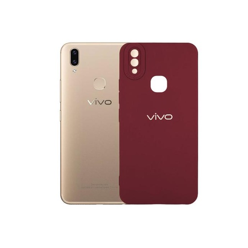 [PO14BVIY85-8-21] Vivo Y85|V9 Soft Silicone Back Case (Maroon)