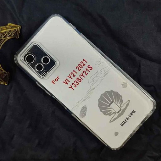 [PO7BVIY33S-3] Vivo Y21/Y33S/Y33T/Y32 Dust Plug Transparent Back Case