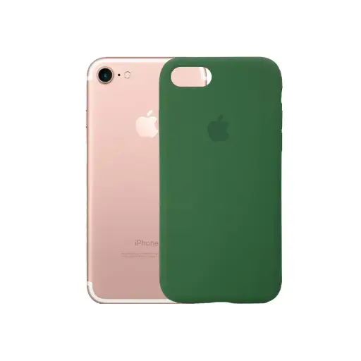 [PO23BIP7G-1-19] Iphone 7G|8G Back Case Soft Silky Mobile Pouch (Army Green)