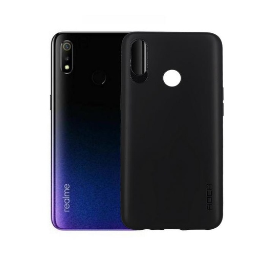 [PO14BORLME3-11-2] Oppo Realme 3|Realme 3Pro Rock Soft Silicone Back Case (Black) 