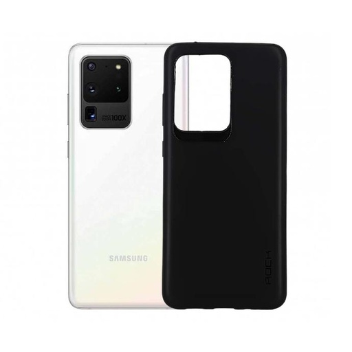 [PO14BSS20U-11-2] Samsung S20 Ultra Rock Soft Silicone Back Case (Black)