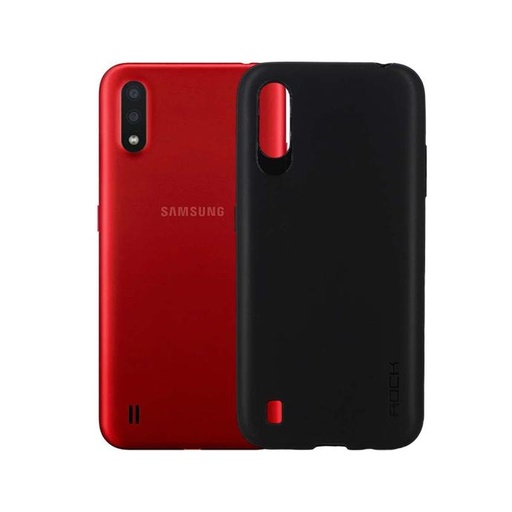 [PO14BSA01-11-2] Samsung A01 Rock Soft Silicone Back Case (Black)