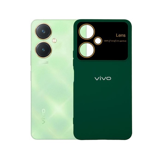 [PO15BVIY27-15-11] Vivo Y27 Soft Silicone Back With Camera Lens Back Case (Green)