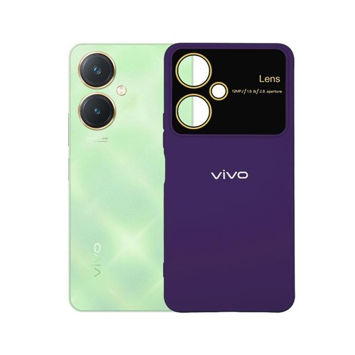 [PO15BVIY27-15-12] Vivo Y27 Purple Soft Silicone Back Case with Camera Lens Protection