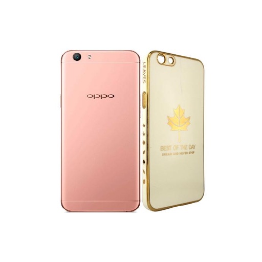 [PO29BOF1S-6-32] Oppo F1S/A59/A59S Leaf Gold Chrome Back Case (Skin)