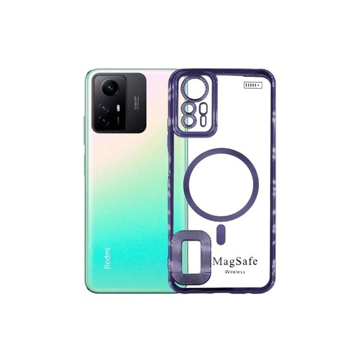 [PO29BMINOT12S-29-12] Xiaomi Note 12S CD Chrome Back Magsafe Wireless & Logo Case (Purple)