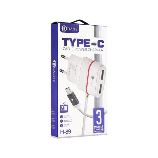 [C1C3T1D-1] Dany Swift H-89 Type-C Charger - Fast & Efficient Charging
