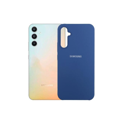 [PO23BSA34-1-3] Samsung A34 Original Official Soft Silky Back Case (Blue)