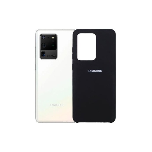 [PO23BSS20U-1-2] Samsung S20 Ultra Original Official Soft Silky Back Case (Black)