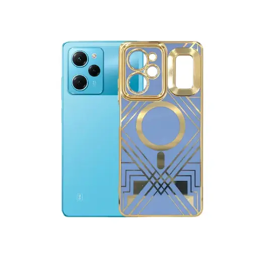 [PO29BMiX5PR-37-9] Xiaomi Poco X5 Pro Magsafe Logo Chrome Back Case (Grey)