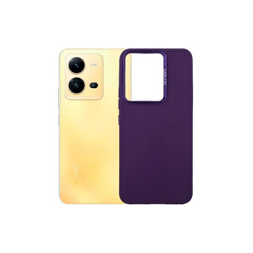 [PO14BVIV25-35-12] Vivo V25|V25E Soft Silicone Camera Ring Case Pro Cover (Purple)