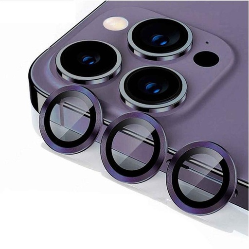 [PL14IP14PMX-3-12] iPhone 14 Pro Max Purple Camera Rings - Stylish Lens Protection