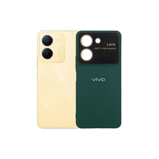 [PO15BVIY36-15-11] Vivo Y36 Green Soft Silicone Back Case with Camera Lens Protection