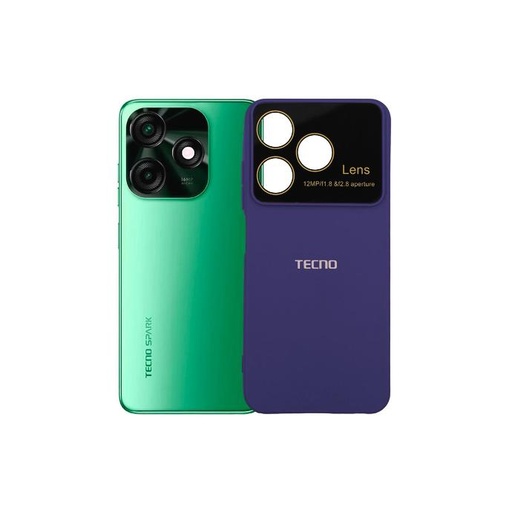 [PO15BTSPRK10C-15-12] Tecno Spark 10C | Spark 10 Soft Silicone Back Case with Camera Lens - Purple