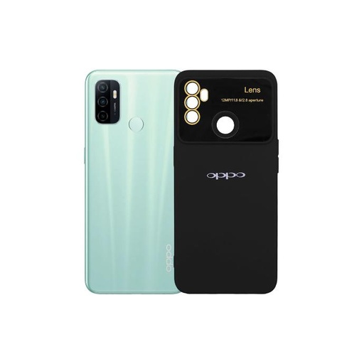 [PO15BOA53-15-2] Oppo A53 Soft Silicone Back With Camera Lens Back Case (Black)