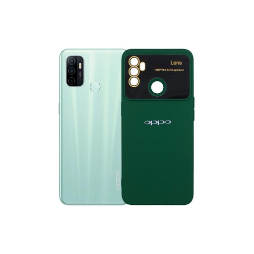 [PO15BOA53-15-11] Oppo A53 Soft Silicone Back With Camera Lens Back Case (Green)
