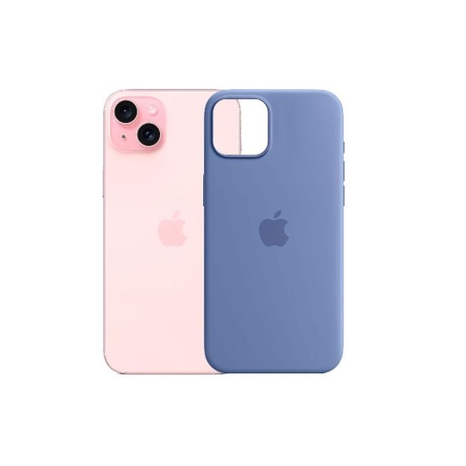 [PO23BIP15-1-16] Iphone 15 Official Soft Silky Back Case (Sky Blue)