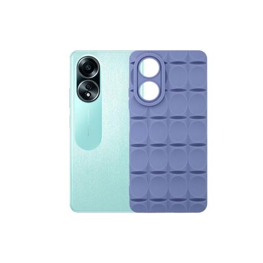 [PO14BOA58-32-16] Oppo A58 4G Puffer Soft Silicone Back Case (Sky Blue)