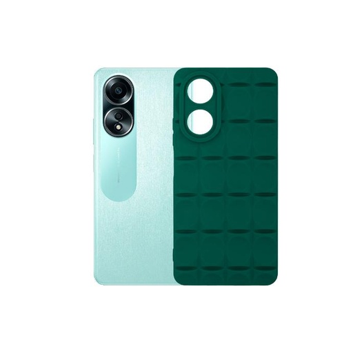 [PO14BOA58-32-11] Oppo A58 4G Puffer Soft Silicone Back Case (Green)