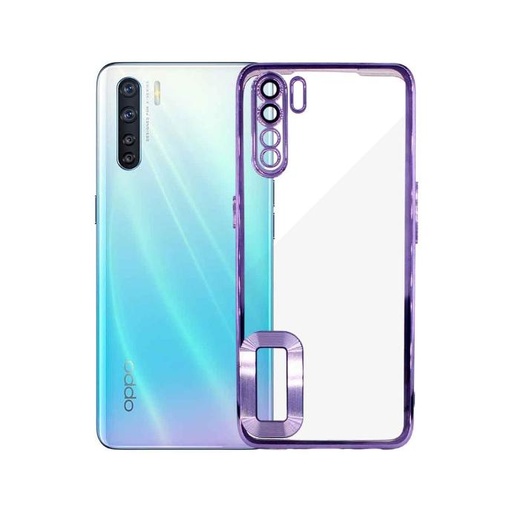 [PO29BOF15-8-12] Oppo F15|Reno 3 CD Chrome Back Case (Purple)