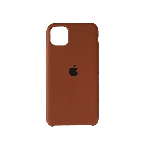 [PO23BiPXiR-1-13] Iphone 11 Official Soft Silky Back Case (Brown)