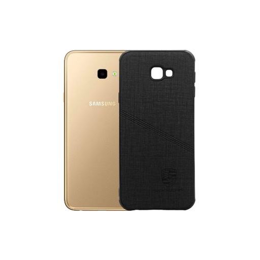 [PO18BSJ4PL-15-2] Samsung J4 Plus|J4 Core Porshe Logo Leather Back Case (Black)