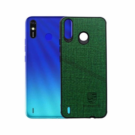 [PO18BTSPRK4L-15-11] Tecno Spark 4 Lite Porshe Logo Leather Back Case (Green)