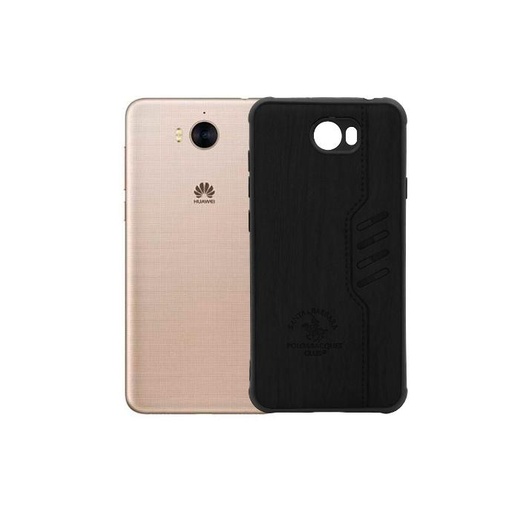 [PO18BHUY5ii-2-2] Huawei Y5II Santa Barbara Polo Leather Back Case - Stylish Protection (Black)