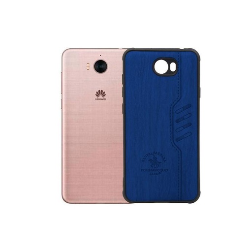 [PO18BHUY5ii-2-3] Huawei Y5II Santa Barbara Polo Leather Back Case - Stylish Protection (Blue)