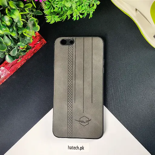 [PO18BOF3-2-9] Oppo F3/A77 Leather Back Case - Elegant Grey Protection