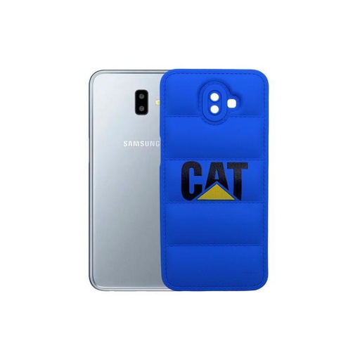 [PO14BSJ6PL-18-3] Samsung J6 Plus Puffer Back Print Soft Silicone Back Case (Blue)