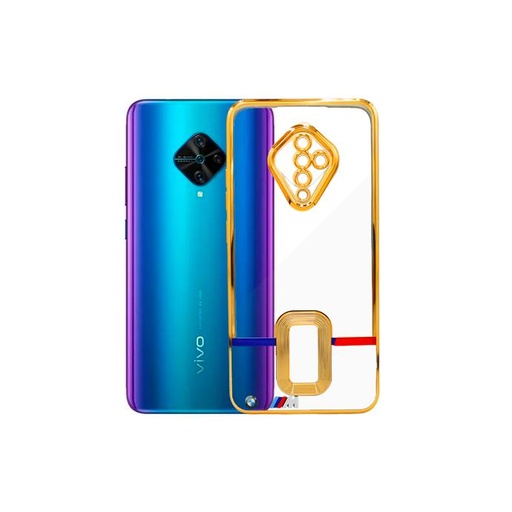 [PO29BVIS1PR-13-5] Vivo S1 Pro / Y51 BMW Gold Chrome Case – CD Back Cover with Logo
