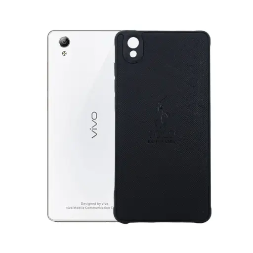 [PO18BVIY512015-2-2] Vivo Y51 2015 (Polo) Ralph Laren Leather Back Case (Black)